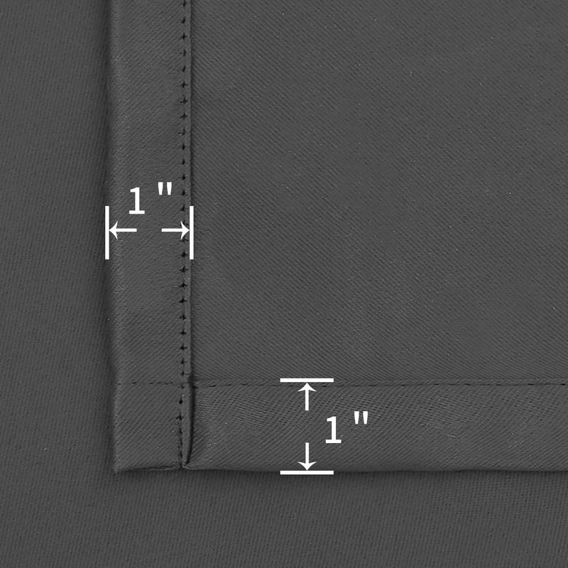 BGment Short Blackout Curtains for Bedroom - Rod Pocket Thermal Insulated Room Darkening Curtain for Kitchen  52 x 45 Inch  2 Panels  Dark Grey - Image 5