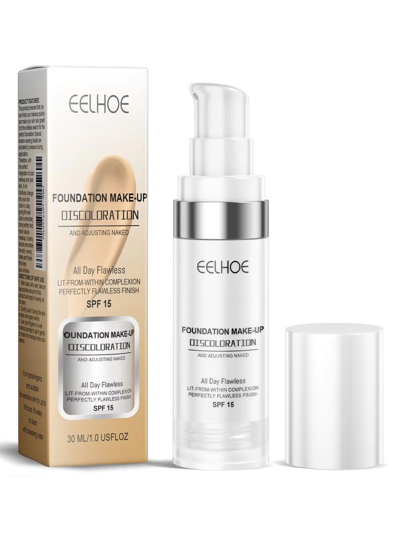 EELHOE إيليهو خافي العيوب سائل أساس طويل الأمد مرطب مقاوم للماء 30 مل - Image 1