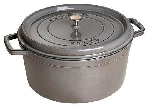 STAUB STAUB Cast Iron RoasterCocotte Round 835 L Graphite Grey 30 cm 