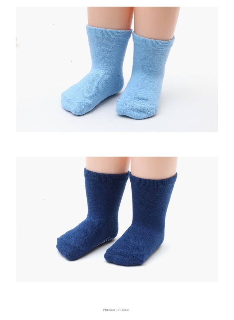 Daytoyz 6 Pairs Baby Kids Anti-slip Socks Cotton non-skid Ankle Socks, Fit for 3-5 Years Old Kids-M - Image 4