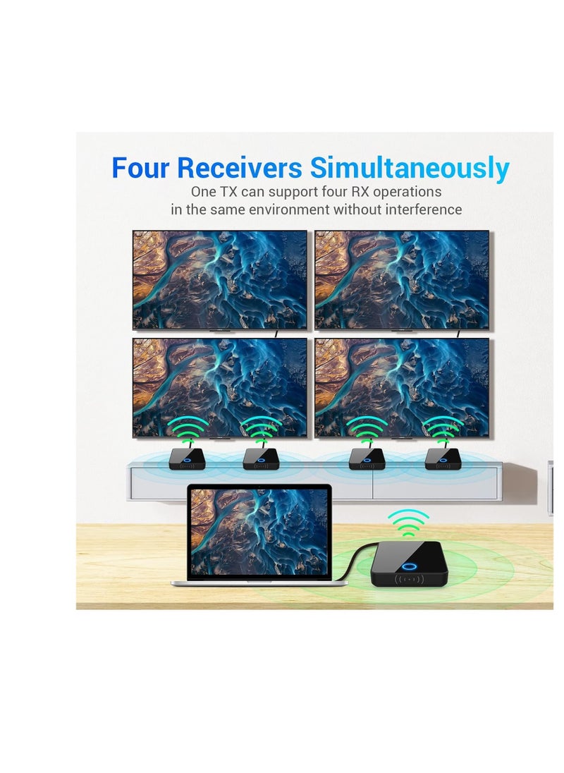 KASTWAVE - Wireless HDMI Transmitter and Receiver 5G, Turn Phone As a Monitor by App, Stream 1080P@60Hz Video & Audio for Laptop, Cable Box, Camera to TV 30m Wireless - Image 1