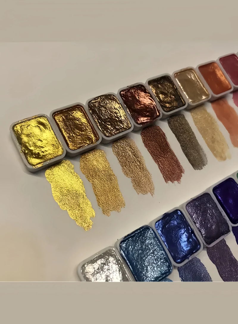 20 أصباغ ألوان مائية ملونة ، تستخدم لأغراض فنية احترافية مثل الرسم اليومي ، وهدايا العطلات ، والرسم الملون ، وما إلى ذلك ، ويمكنها أيضًا تنمية الخلايا الفنية للأطفال. - Image 5