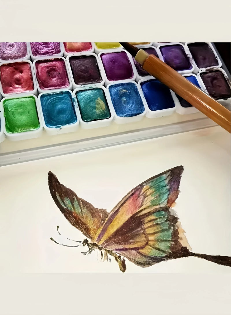 20 أصباغ ألوان مائية ملونة ، تستخدم لأغراض فنية احترافية مثل الرسم اليومي ، وهدايا العطلات ، والرسم الملون ، وما إلى ذلك ، ويمكنها أيضًا تنمية الخلايا الفنية للأطفال. - Image 2