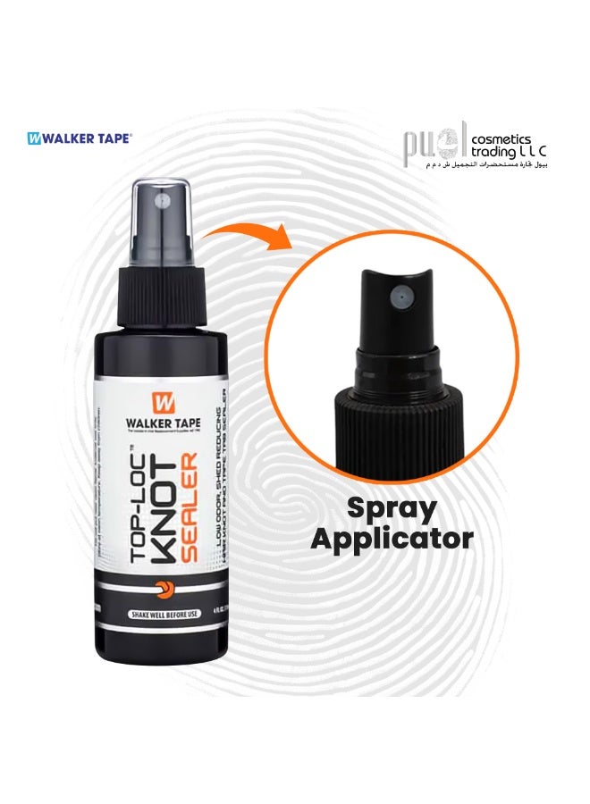 Walker Tape® Top-Loc Knot Sealer Spray 4 fl oz – Protects Delicate Knots, Reduces Shedding, Extends Hair System Life – Low Odor Mesh Wig & Toupee Knot Sealer for Salons & At-Home Hair System Care - Image 3