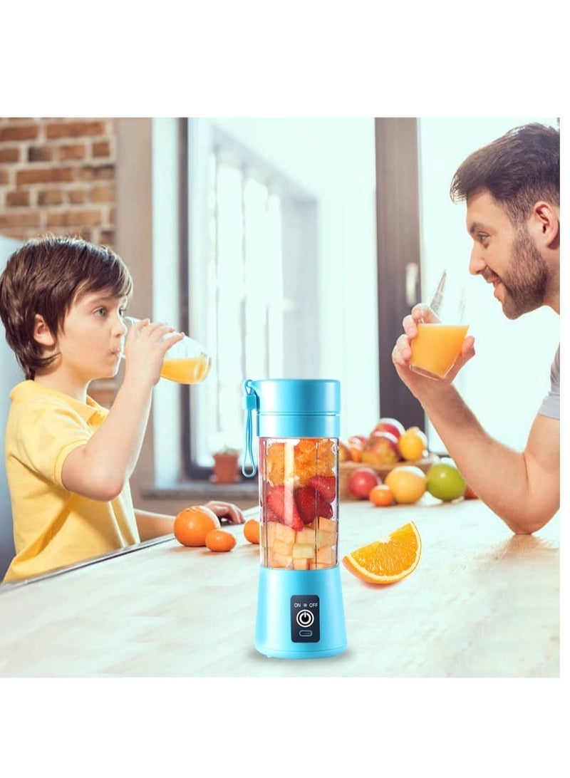 ELTRAZONE Portable Blender Cup,Electric USB Juicer Blender,Mini Blender Portable Blender For Shakes and Smoothies, Juice,380ml, Six Blades Great for Mixing - Image 3