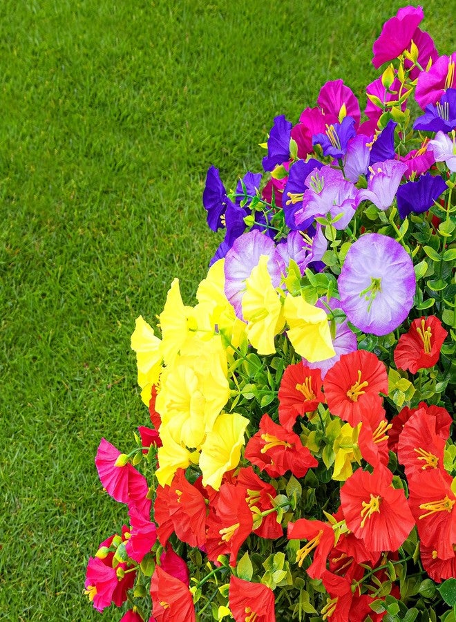 CLEANGOR 14 Pcs Artificial Petunias for Outdoors, UV Resistant Artificial Outdoor Plants, Faux Petunias for Outdoor Planters, for Spring Summer Garden, Front Door, Window Box, Home Decor (7 Color) - Image 3