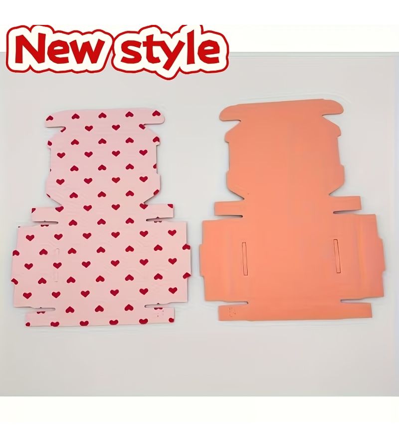 25 Pink Heart Shaped Gift Boxes with Red Hearts Wedding Party Favors - Image 2
