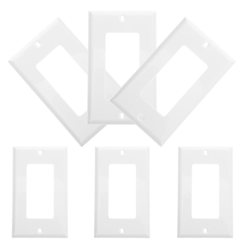 BETOOKY 6 Pack Decorative Wall Outlet Plates Screw Rocker Switch Cover - Image 2