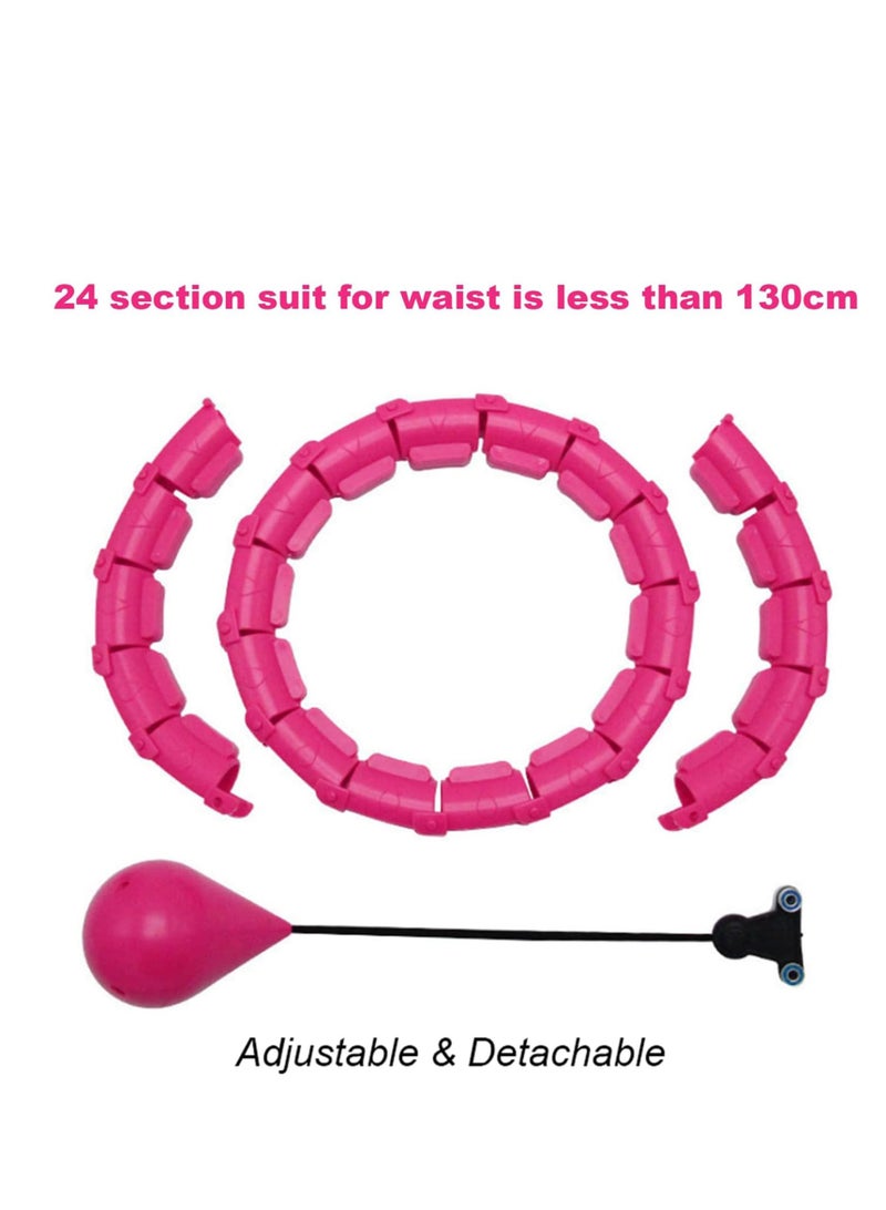 MIXDE Weighted Hula Hoop,Smart Waist Exercise Ring Weight Loss,Noiseless Hula Hoop 24 Links Detachable & Size Adjustable - Image 2
