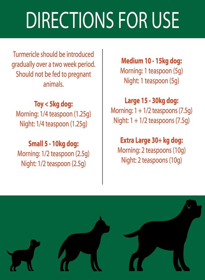 Stance Natural Turmeric Powder for Dogs with Powdered Coconut Oil - Turmericle Anti-Inflamatory Dog Supplement for Healthy Hip & Joint Function - Normal Skin Health (1 Pack) - Image 3