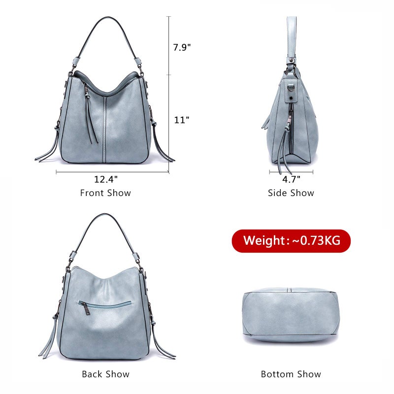 Realer Handbags for Women Hobo Purse Medium Ladies Crossbody Shoulder Bag Faux Leather - Image 2