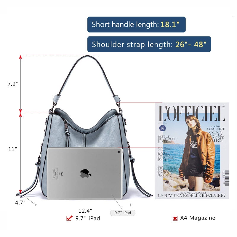 Realer Handbags for Women Hobo Purse Medium Ladies Crossbody Shoulder Bag Faux Leather - Image 3