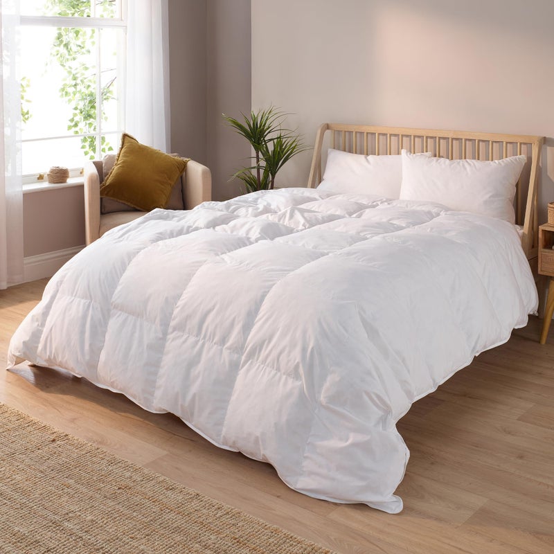 Snuggledown Duck Feather  Down Double Duvet 105 Tog  Natural Fill AllSeason Quilt with 85 Feather 15 Down  230TC Cotton Cover Box Stitched UKMade Machine Washable 200 x 200cm