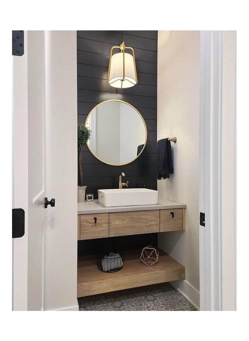 Generic Gold Metal Frame Wall Mirrors 70X70X3Cm Gold  - Image 3