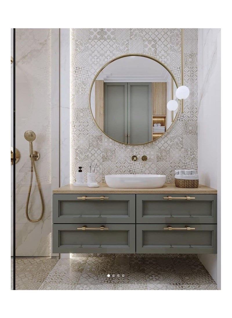 Generic Gold Metal Frame Wall Mirrors 70X70X3Cm Gold  - Image 4