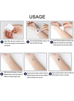 Dopetattoo Children Tattoo Design 6 Sheets Temporary Tattoos Sea Turtles Colored Temporary tattoo Neck Arm Chest for Women Men  - Image 2