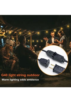 Cool Baby COOLBABY Outdoor Garden String Lights 25ft (7.5m) G40 Outdoor Light Strip 15 Bulbs + 1 Spare Bulb for Backyard Balcony Cafe Party Home Decor Waterproof  - Image 4