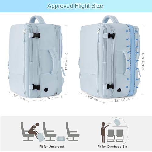 Sinaliy Large Expandable Travel Backpack for Men and Women, 17 Inch Laptop, Waterproof, Casual, College, Business, Hiking, Camping - Image 5