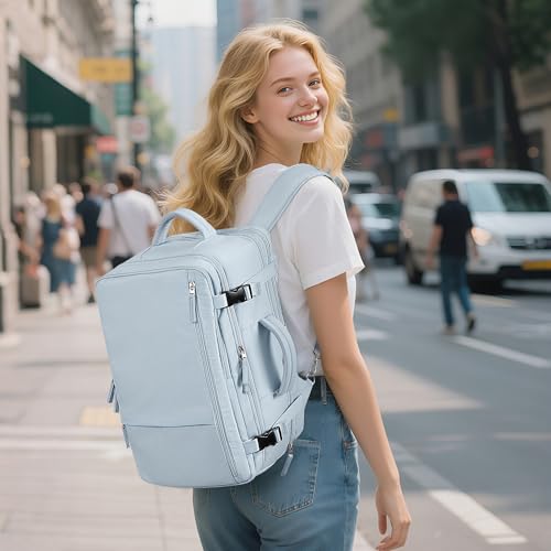 Sinaliy Large Expandable Travel Backpack for Men and Women, 17 Inch Laptop, Waterproof, Casual, College, Business, Hiking, Camping - Image 2