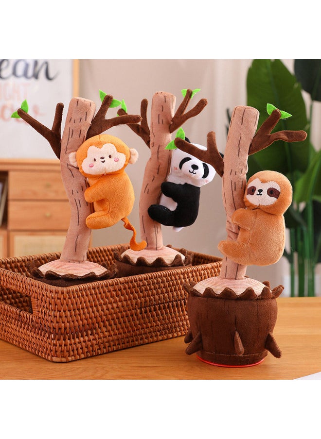 Generic - 2024 Shake Tone Dancing Tree Climbing Doll Twisted Panda Twisted Singing Dancing Birthday Gift Swinging New-Specifications:33cm (Bluetooth Model) 0.21kg-Color:upper Tree Sloth - Image 1