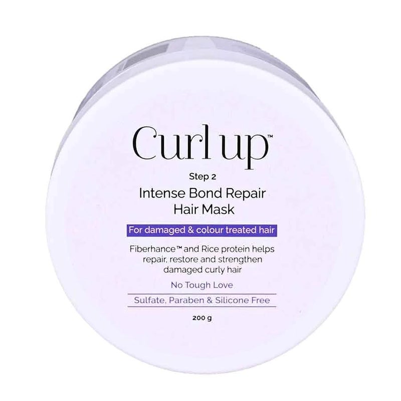 Curl up Refreshing (Raindrop) Intense Bond Repair Hair Mask | For Damaged And Colour Treated Frizzy, Wavy & Curly Hair, 200 millilitre - Image 2
