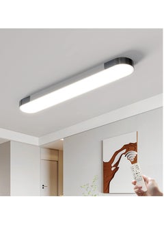 Ganeed Dimmable LED Ceiling Light ，Modern Acrylic Linear LED Ceiling Lamp 39.4in Semi Flush Mount Wraparound Shape Lighting Fixture with Remote Control for Kitchen Dining Room (48W/3000-6500K)  - Image 1