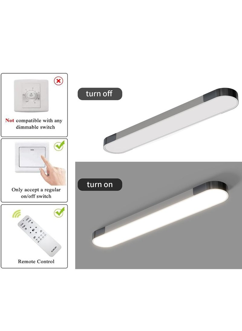 Ganeed Dimmable LED Ceiling Light ，Modern Acrylic Linear LED Ceiling Lamp 39.4in Semi Flush Mount Wraparound Shape Lighting Fixture with Remote Control for Kitchen Dining Room (48W/3000-6500K)  - Image 4