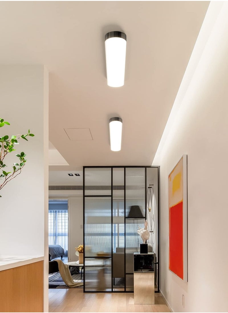 Ganeed Dimmable LED Ceiling Light ，Modern Acrylic Linear LED Ceiling Lamp 39.4in Semi Flush Mount Wraparound Shape Lighting Fixture with Remote Control for Kitchen Dining Room (48W/3000-6500K)  - Image 2