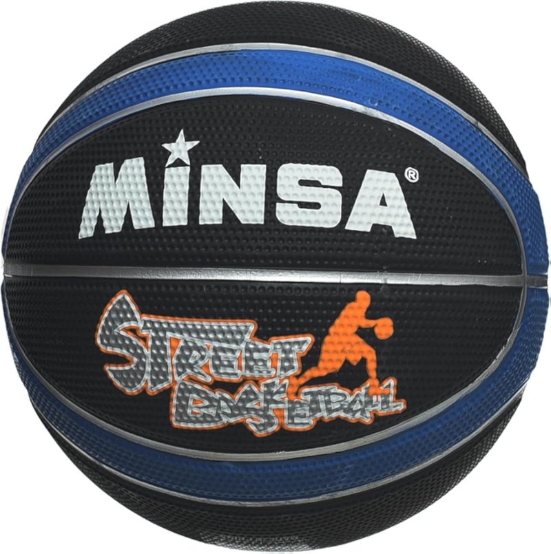 MINSA 8800 Size 7 Basketball Black/Blue Design for Indoor/Outdoor