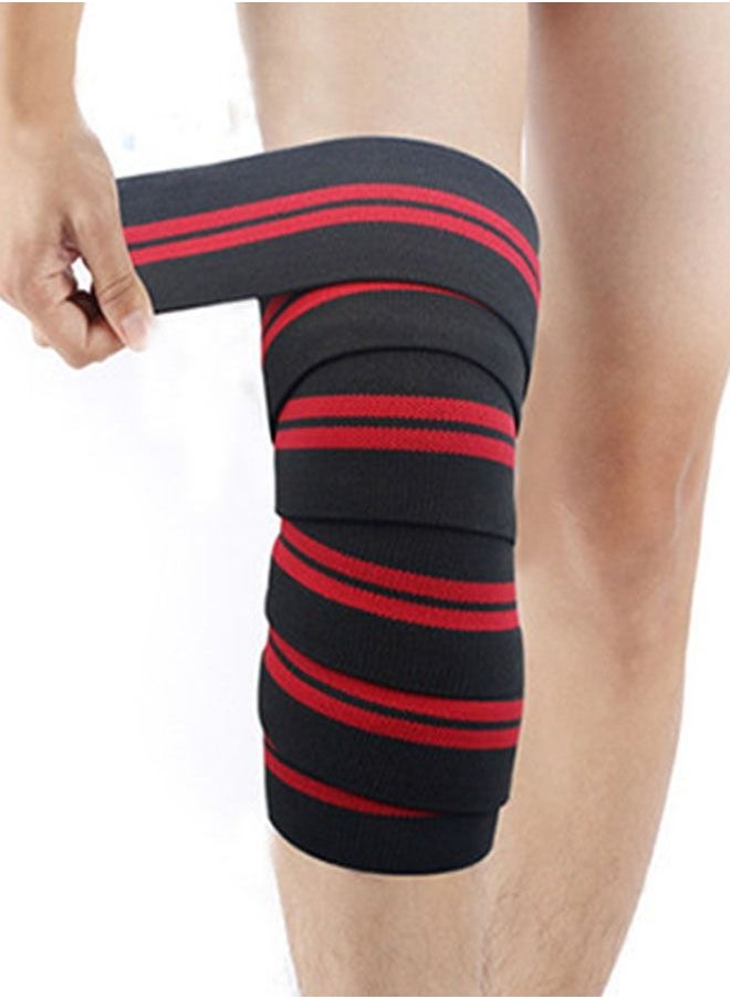 SHIWEI Extra Long Elastic Knee Wrap Compression Bandage Brace Support for Legs, Plantar Fasciitis Stabilising Ligaments Joint Pain for Men & Women, Knee Support for Basketball Running Tennis  - Image 1
