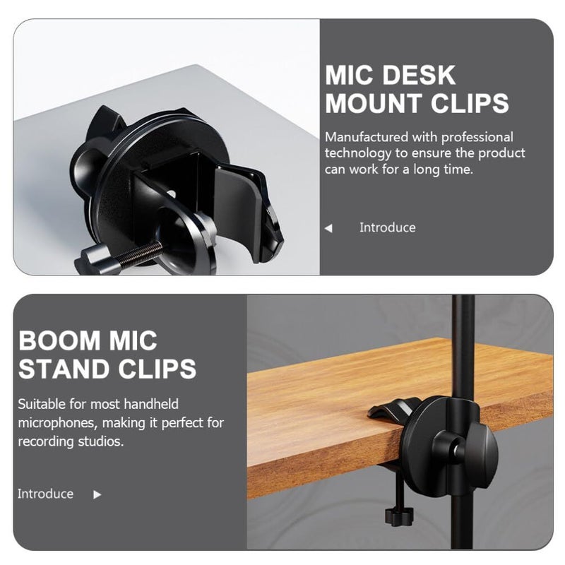 Microphone Holder Clip For Stands Desk Mount With 15mm Hole Diameter - Image 5