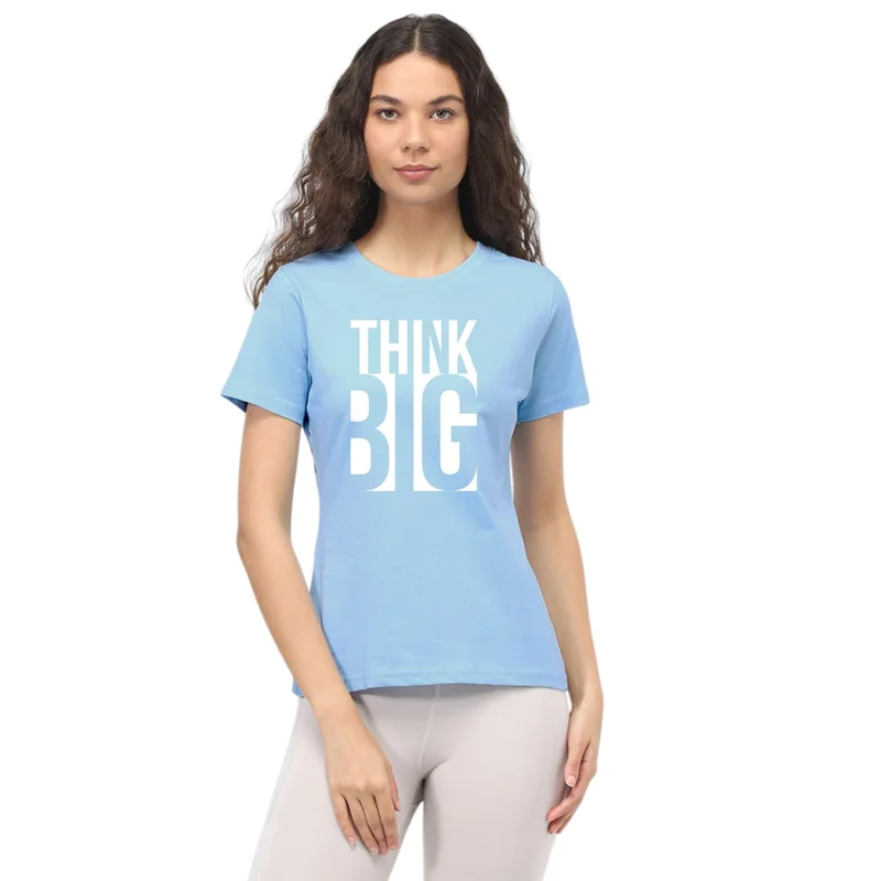 NOBERO Graphic Print T-Shirt for Women in Blue