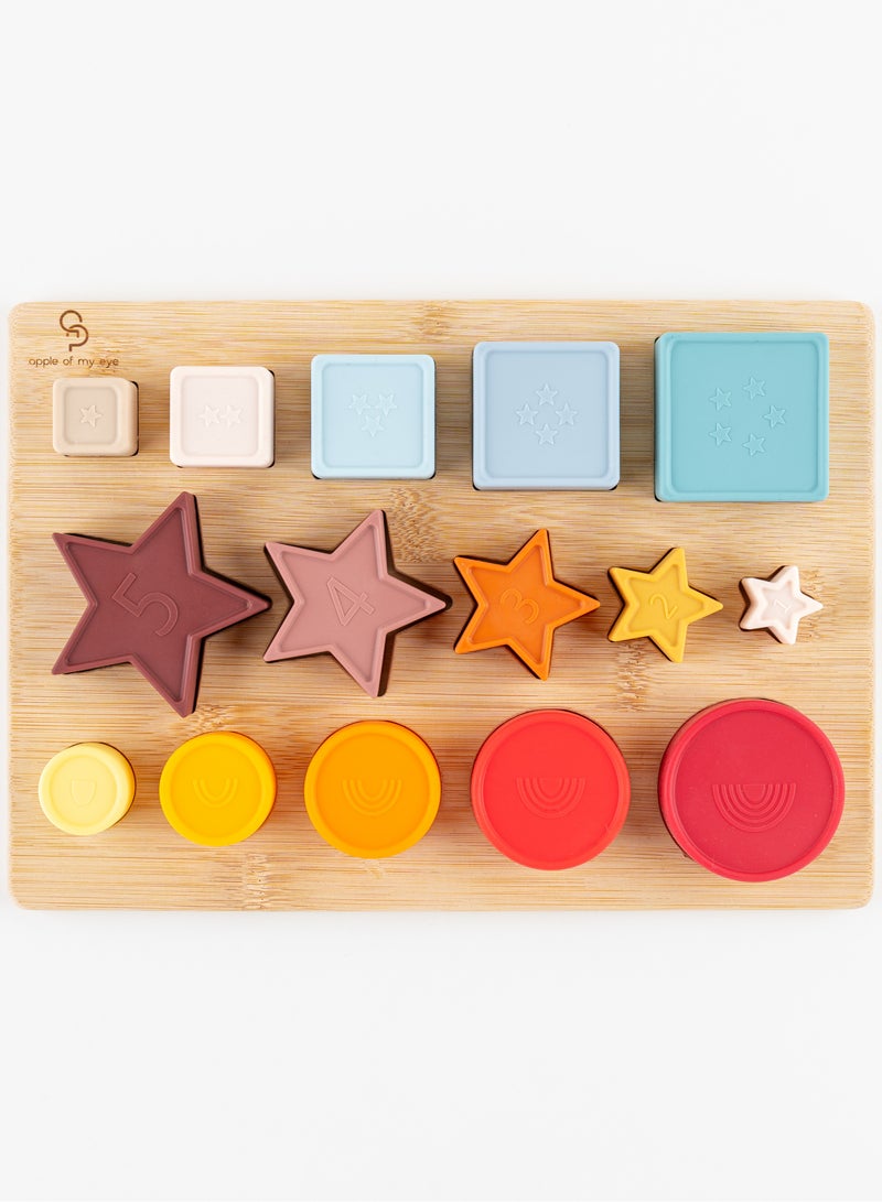 Educational toy for children with silicone geometric shapes - Image 1
