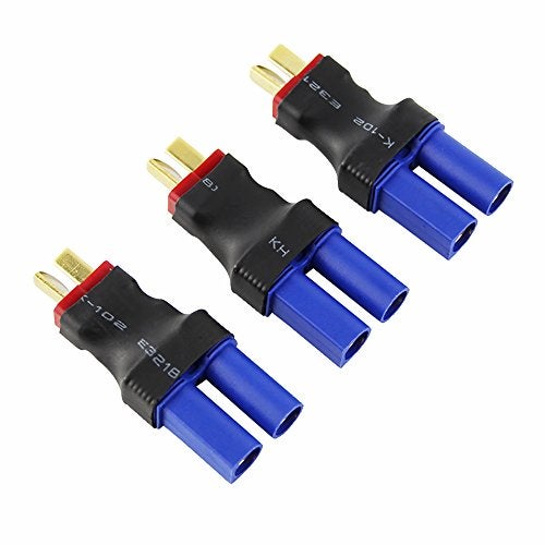 OliYin 3pcs Male T Plug to Female EC5 Losi Connector Adapter for Brushless Lipo 18 18Pack of 3 - Image 1
