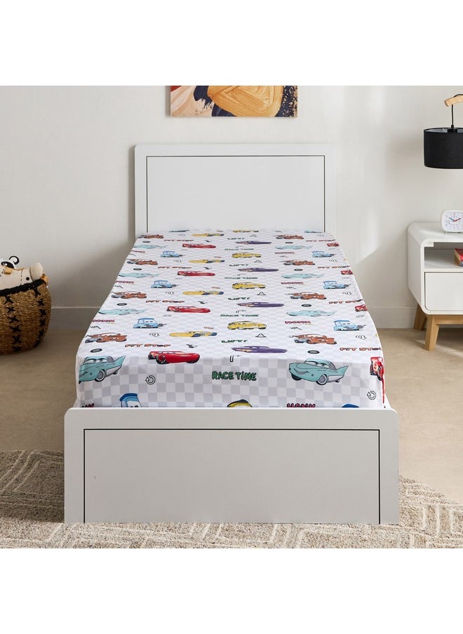 Cars Ready for Road Single Fitted Sheet 90 x 200 x 25 cm