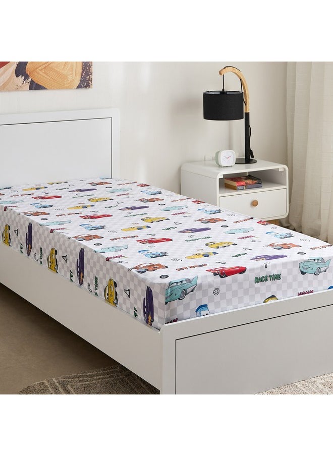 Cars Ready for Road Single Fitted Sheet 90 x 200 x 25 cm