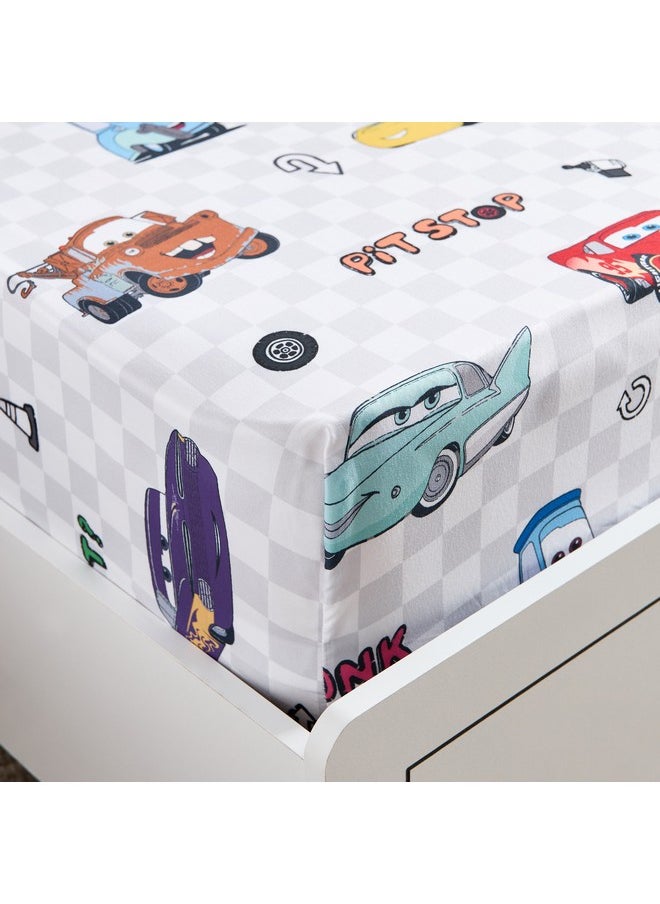 Cars Ready for Road Single Fitted Sheet 90 x 200 x 25 cm