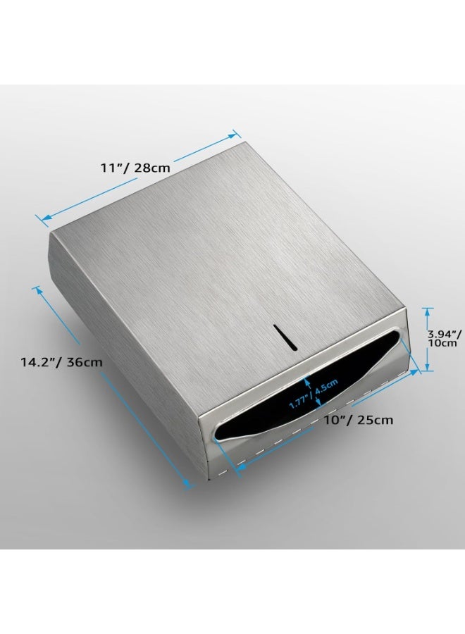 wall-mounted comercial paper towel dispenser brushed stainless steel bathroom hand towel dispenser with lock design large capacity300p c-Fold 300 multi-fold capacity - Image 4