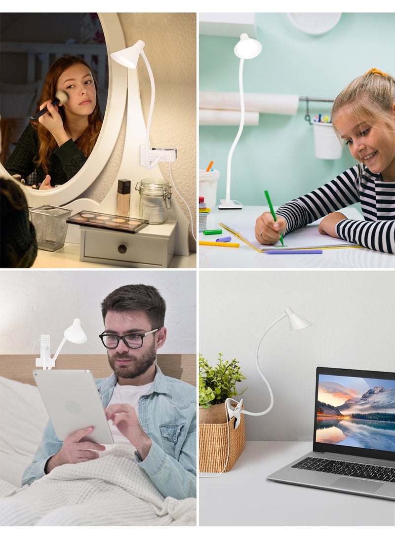 لوبيتيز فائدة نموذج يتكون من مصباح القراءة ، الناقل التسلسلي العام مصباح القراءة على سرير الأطفال في الليل ، الصمام مصباح طاولة صغيرة مع انحناء قابل للتعديل المشبك بالقرب من مكتب . - Image 4