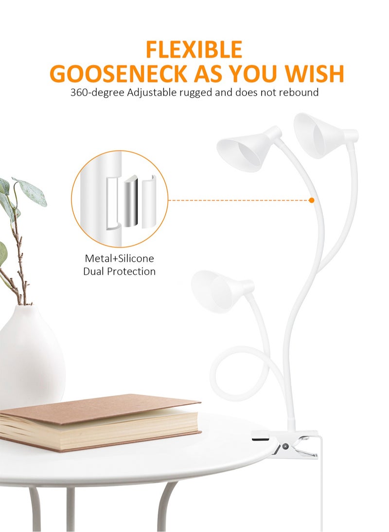 لوبيتيز فائدة نموذج يتكون من مصباح القراءة ، الناقل التسلسلي العام مصباح القراءة على سرير الأطفال في الليل ، الصمام مصباح طاولة صغيرة مع انحناء قابل للتعديل المشبك بالقرب من مكتب . - Image 5