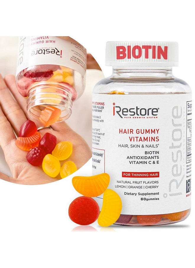 iRestore Hair Gummy Vitamins Vegan Biotin Gummies For Hair Skin And Nails Gummies Hair Gummies Biotin Gummies For Hair Growth Biotin Vitamins Hair Vitamins Gummies For Women & Men Biotin 5000Mcg  - Image 1