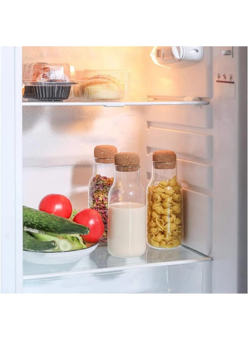 Homesmiths Borosilicate Glass Storage Jar with Cork Lid, 750ml – Stylish and Durable Food Storage Solution - Image 3