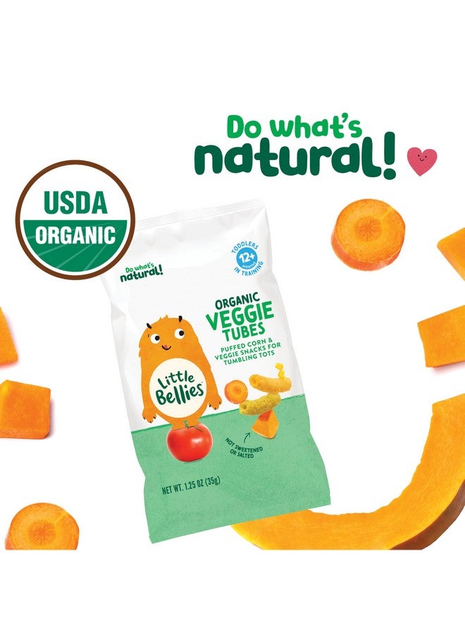 Little Bellies Organic Veggie Tubes Toddler Snack (Pack of 4 x 1.25 oz Individual Packs) - Image 2