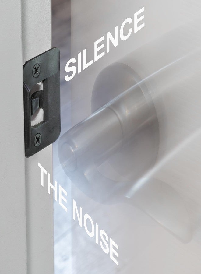 BrainExploder Door Silencer Strike Plate - Flexible, Noise Eliminating Fix for Loud Doors Fits with No Modifications, Stops Slamming Noise Perfect for Nursery, Bedroom, Sleepers, Auditory Issues (Black, 1pk) - Image 2