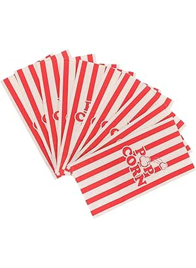 50 Pcs Flat Bottom Popcorn Bags Kraft Paper Containers Oil Resistant For Movie Night Party - Image 1