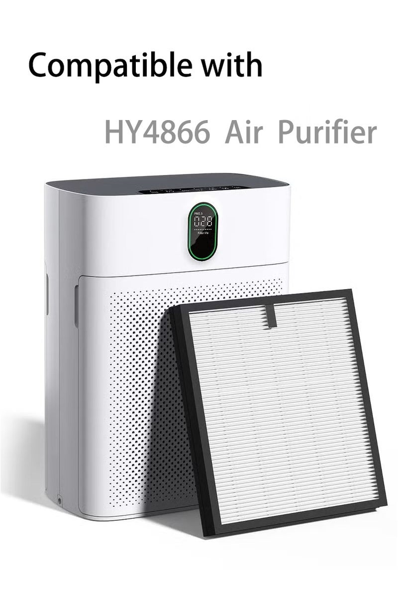 Air Filter H13 Ture HEPA Filter Suitable HY4866 Air Purifier for Dust, Pet Dander, Pollen for Bedroom and Office, Standard Version, 2 Pack  - Image 2
