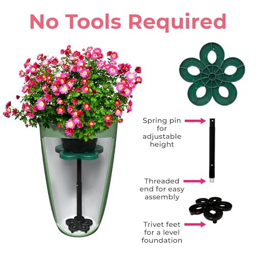 Lift Kit Planter Insert Tall Tapered Plant Riser Fill Bottom of Tall Flower Pots and Large Plant Containers | Indoor and Outdoor (11-17” Rise, 6" Base, 10" Top) - Image 5