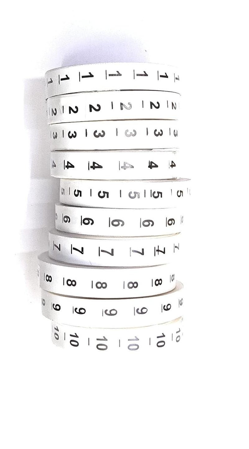 Bhavya Enterprises Bhavya Enterprises Size Label White Number Roll Tags for Clothing Dresses and Other Projects Pack of 100 10  - Image 2