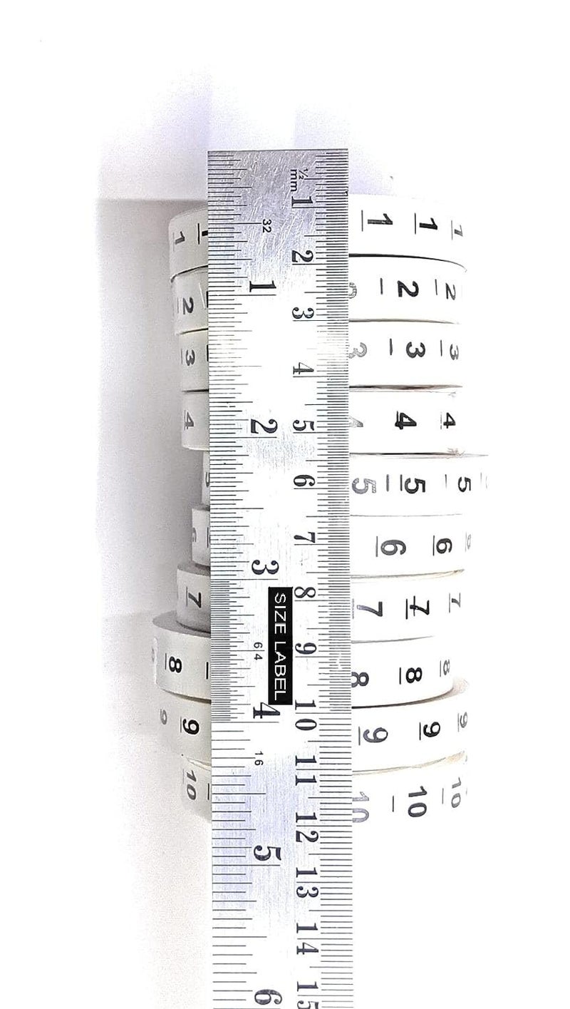 Bhavya Enterprises Bhavya Enterprises Size Label White Number Roll Tags for Clothing Dresses and Other Projects Pack of 100 10  - Image 3