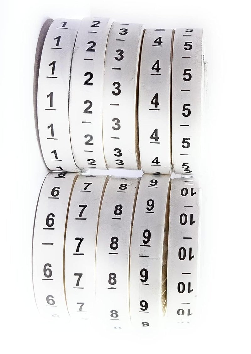 Bhavya Enterprises Bhavya Enterprises Size Label White Number Roll Tags for Clothing Dresses and Other Projects Pack of 100 10  - Image 4